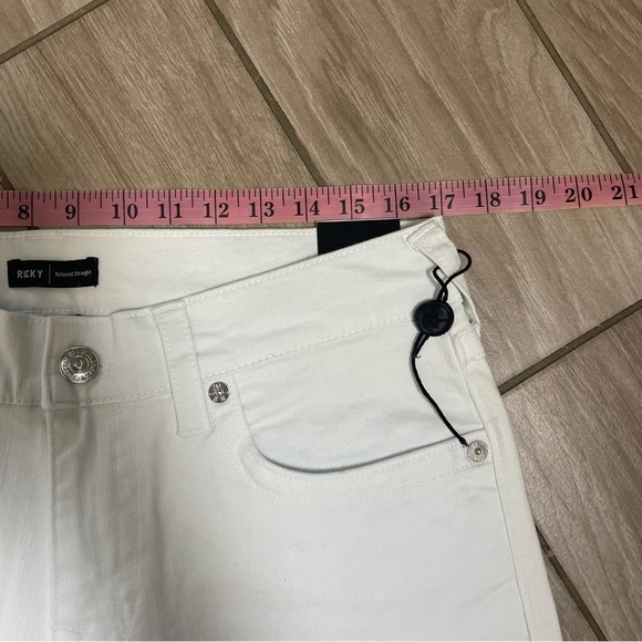 TRUE RELIGION Men White Jeans Ricky Relaxed Straight Pants 34"x32" NWT $179 - Picture 11 of 11